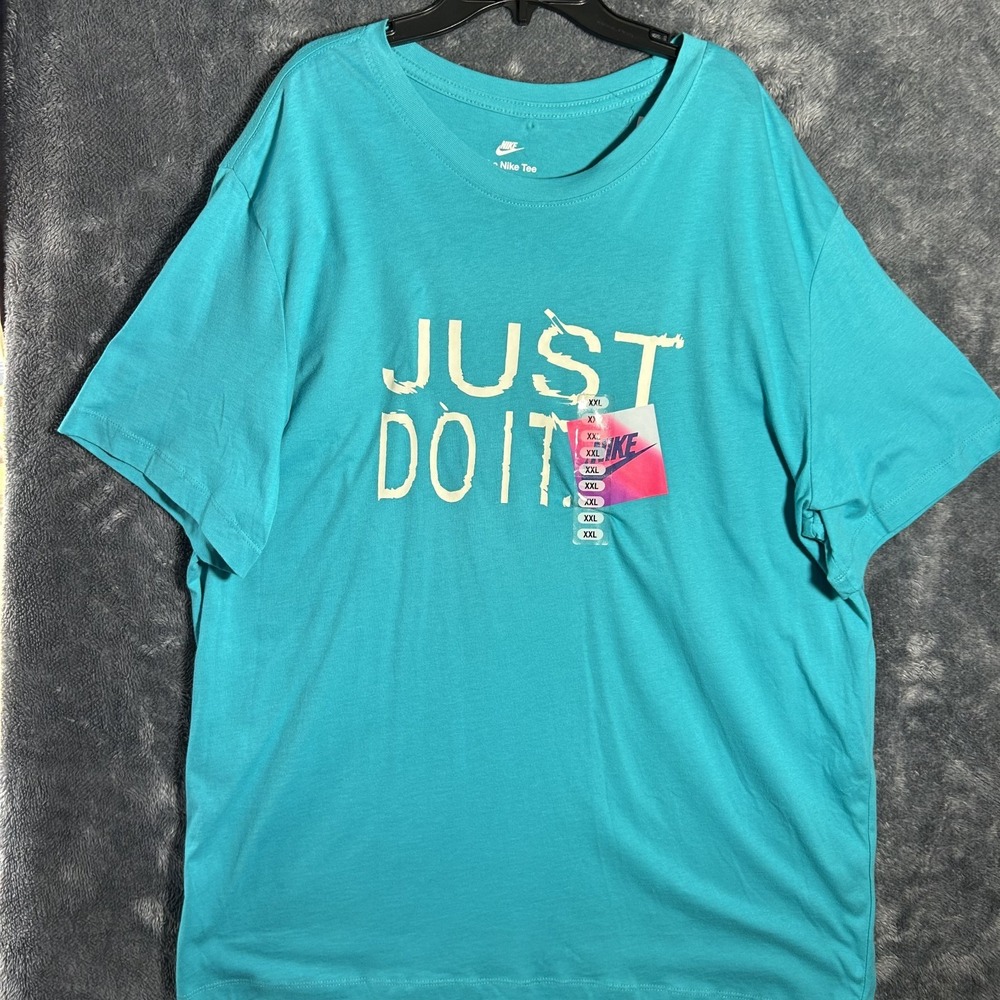 Nike Mens Size 2XL Blue Short Sleeve Just Do It T Shirt